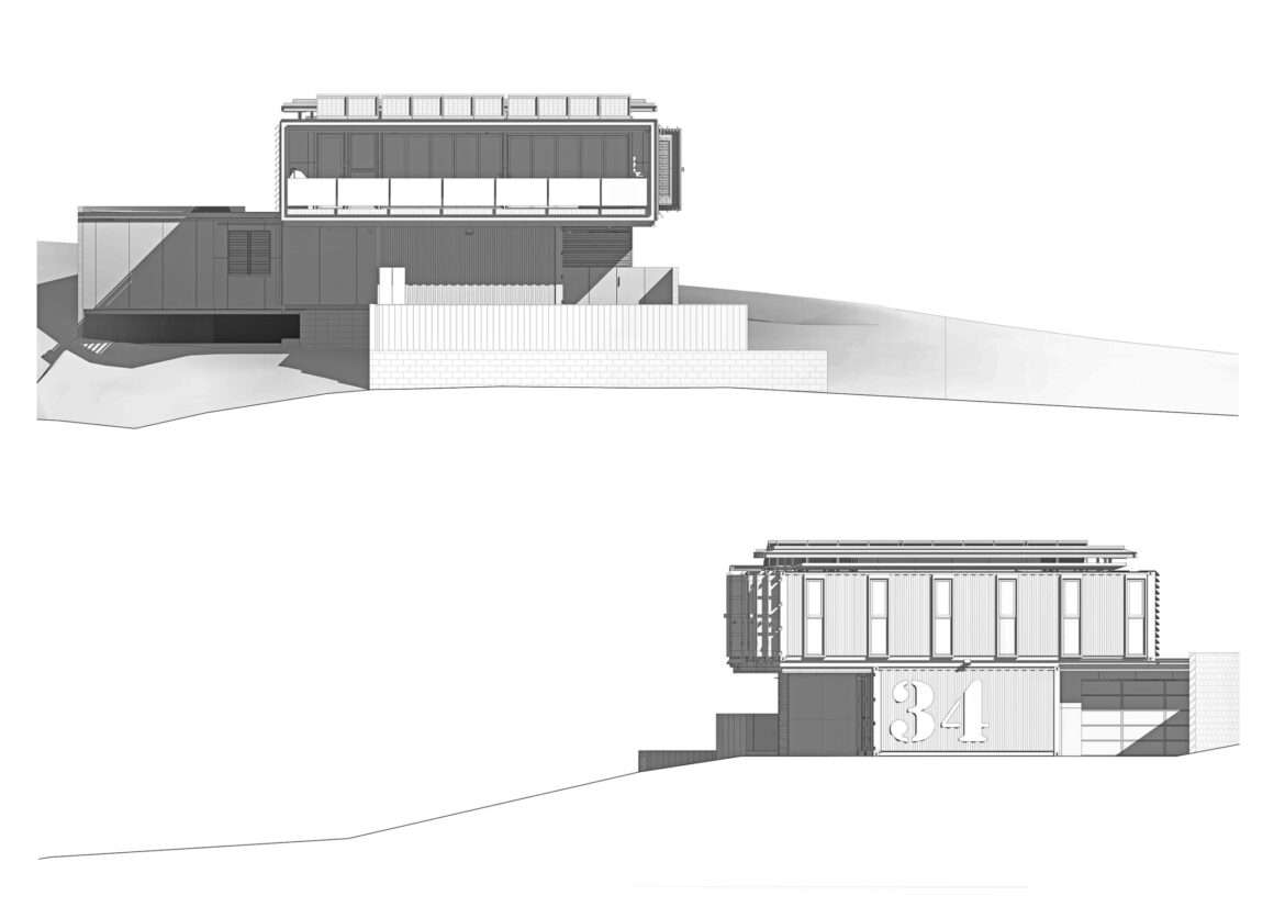 Container Elevation Examples SHIPPING CONTAINER RESIDENCE | ALL THAT ARCHITECTURE